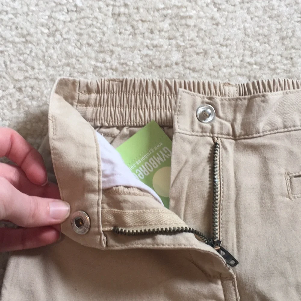 NWT Gymboree khaki flare pants with flower detail
